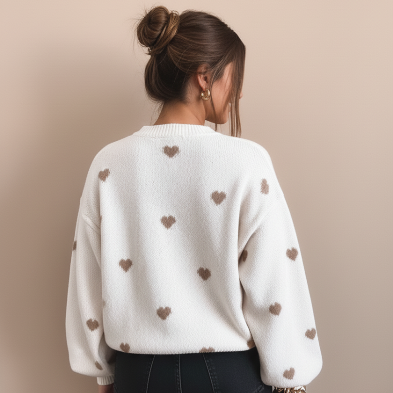 Isla | Sweter z sercami
