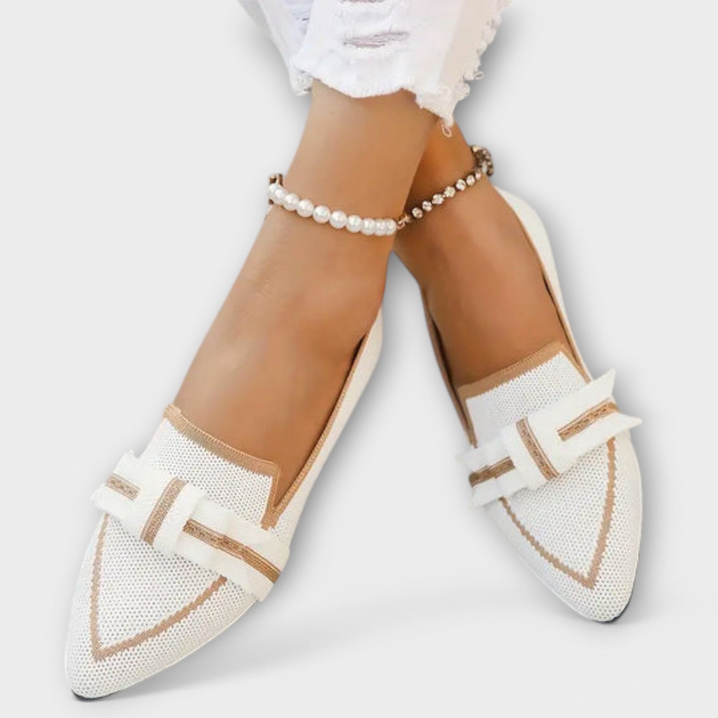 Anna - Płaskie buty damskie z węzłowym wzorem