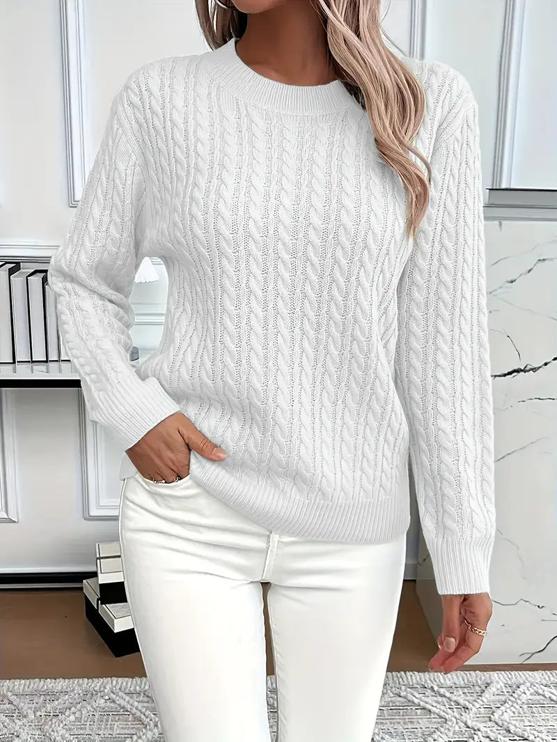 Lena – Sweter w splot kablowy