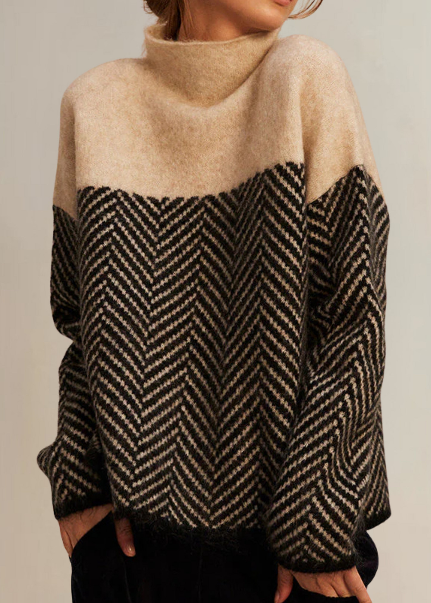 Malene ~ Sweter z golfem