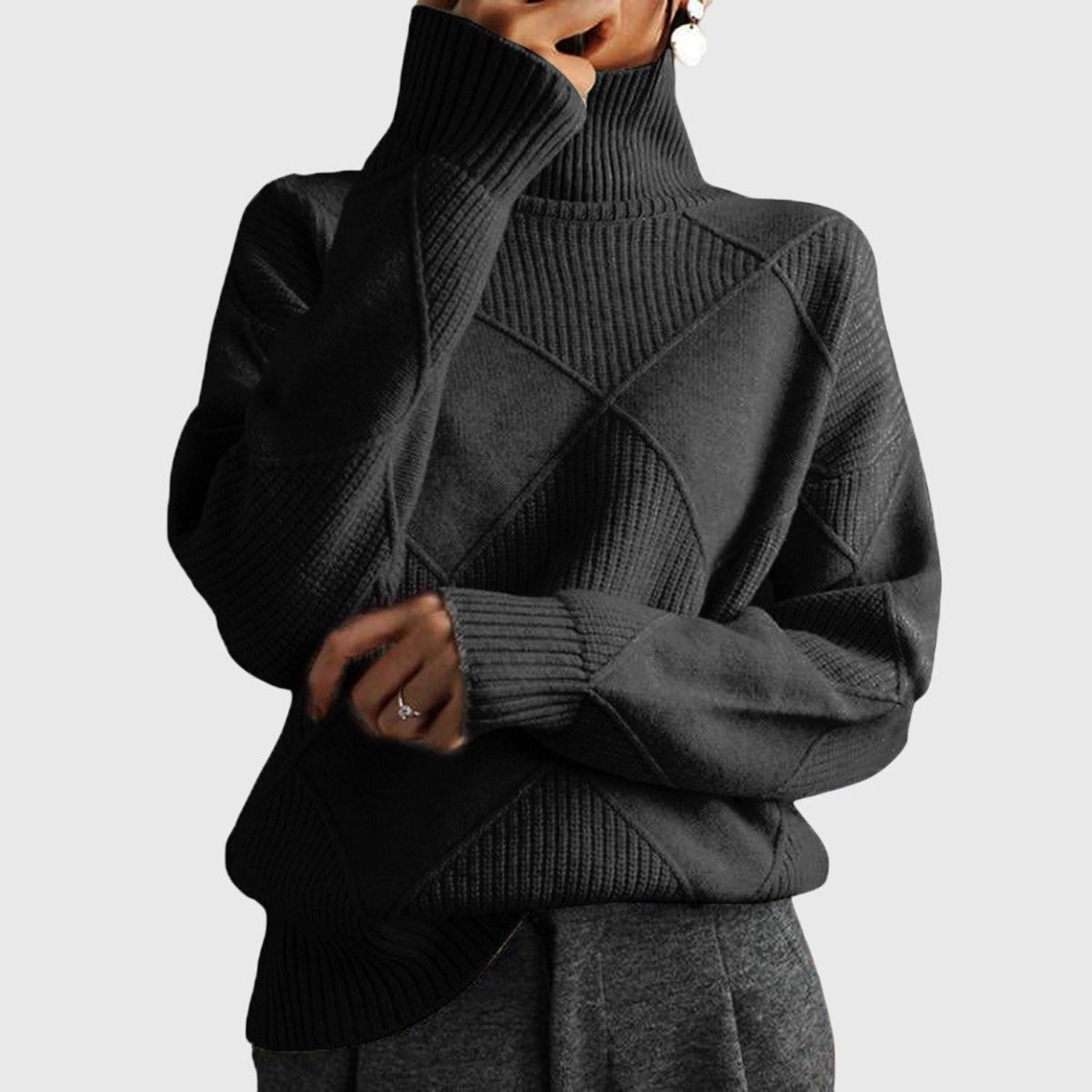 Angela™ - Sweter z golfem