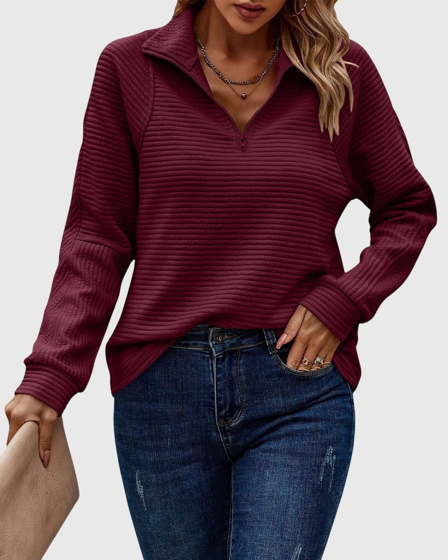 Abigail™ | Elegancki Sweter z Zamkiem