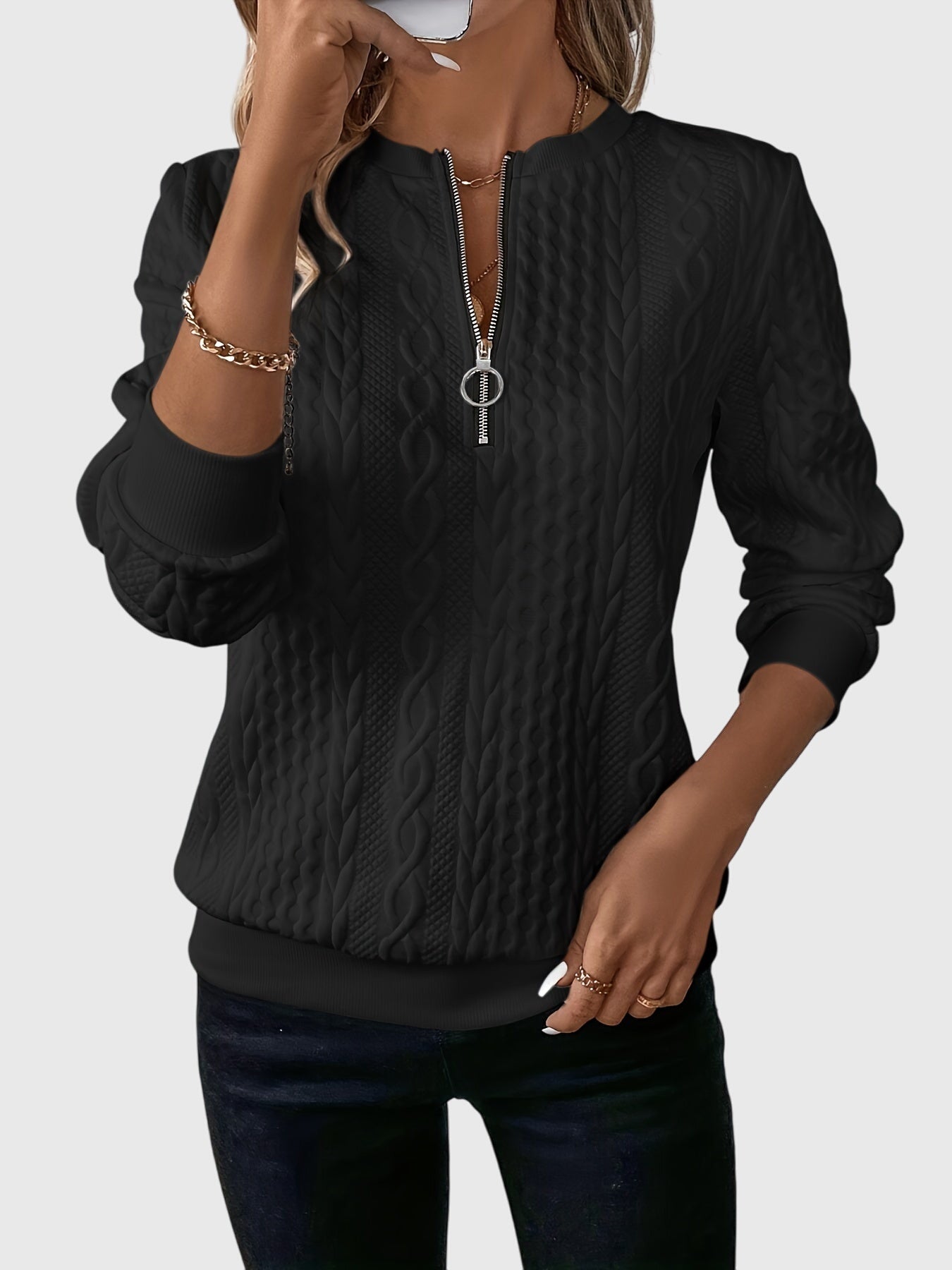 Nora™ | Sweter z zamkiem