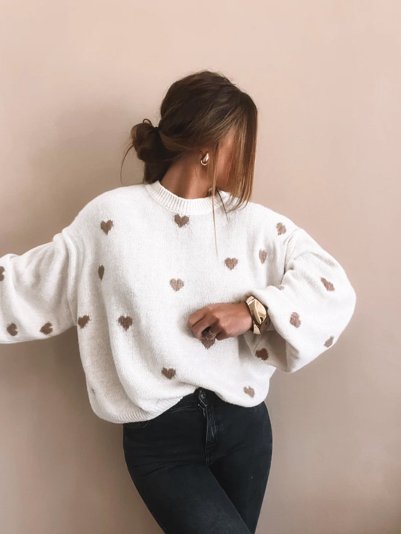 Isla | Sweter z sercami