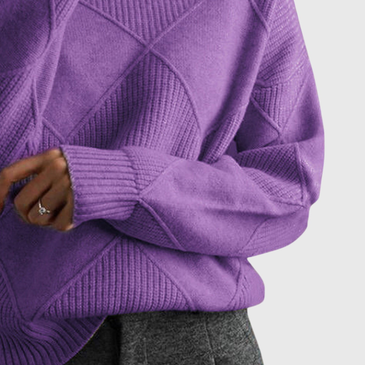 Angela™ - Sweter z golfem