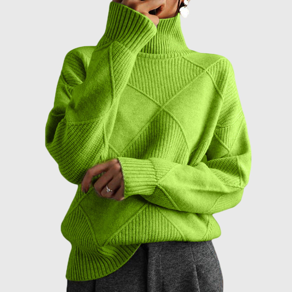 Angela™ - Sweter z golfem