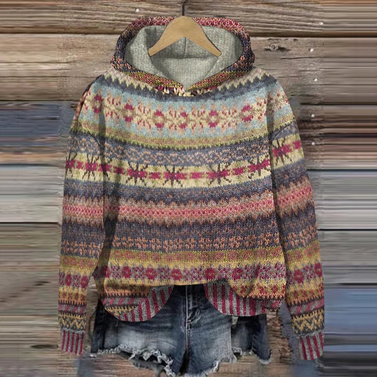 Gaby | Etniczny Retro Hoodie