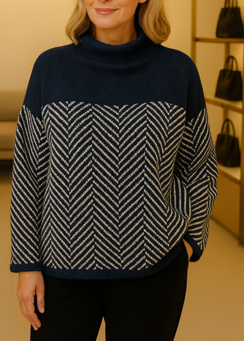 Malene ~ Sweter z golfem