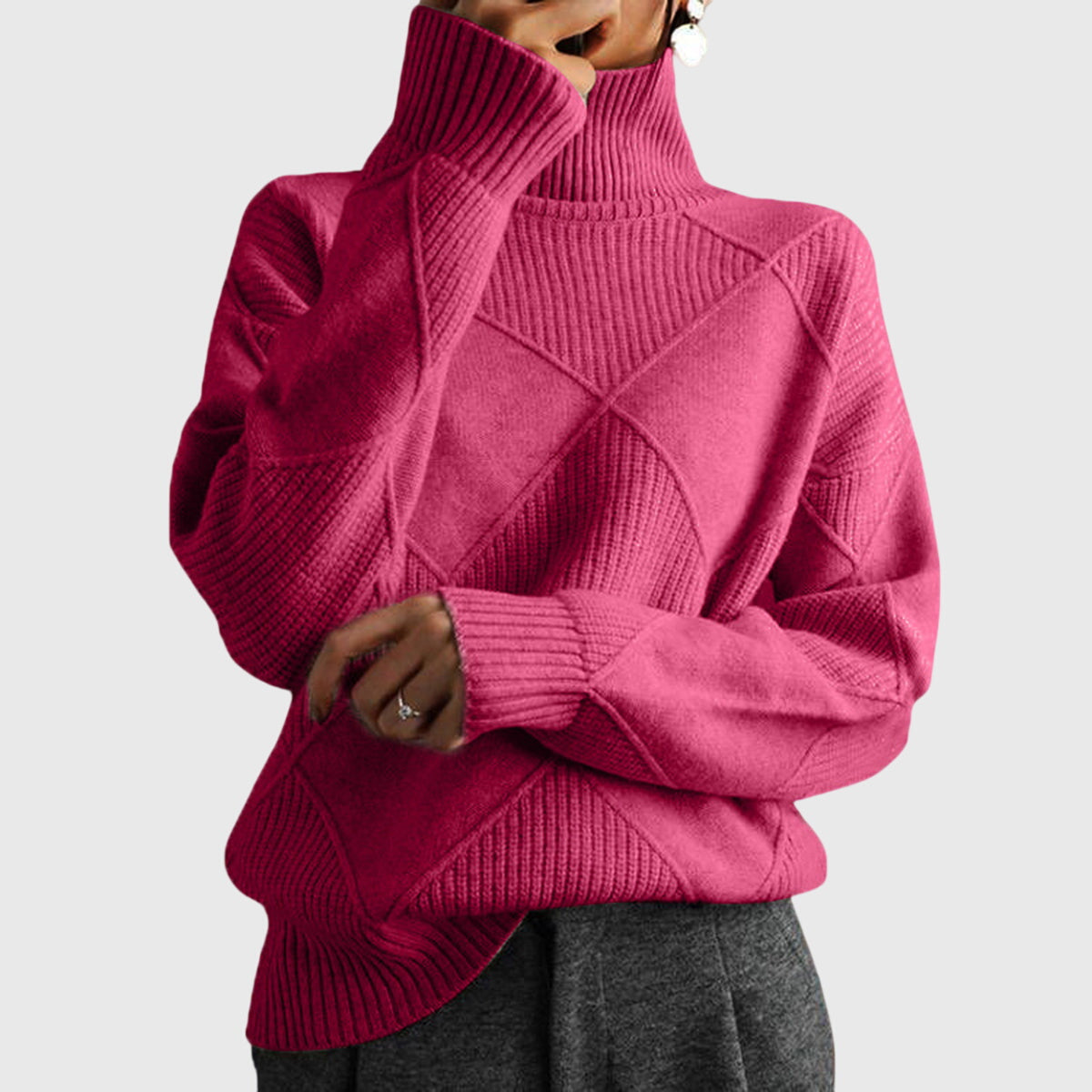Angela™ - Sweter z golfem
