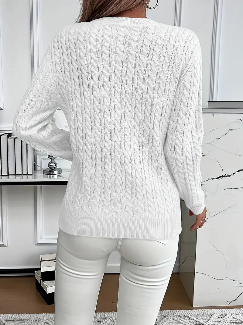 Lena – Sweter w splot kablowy