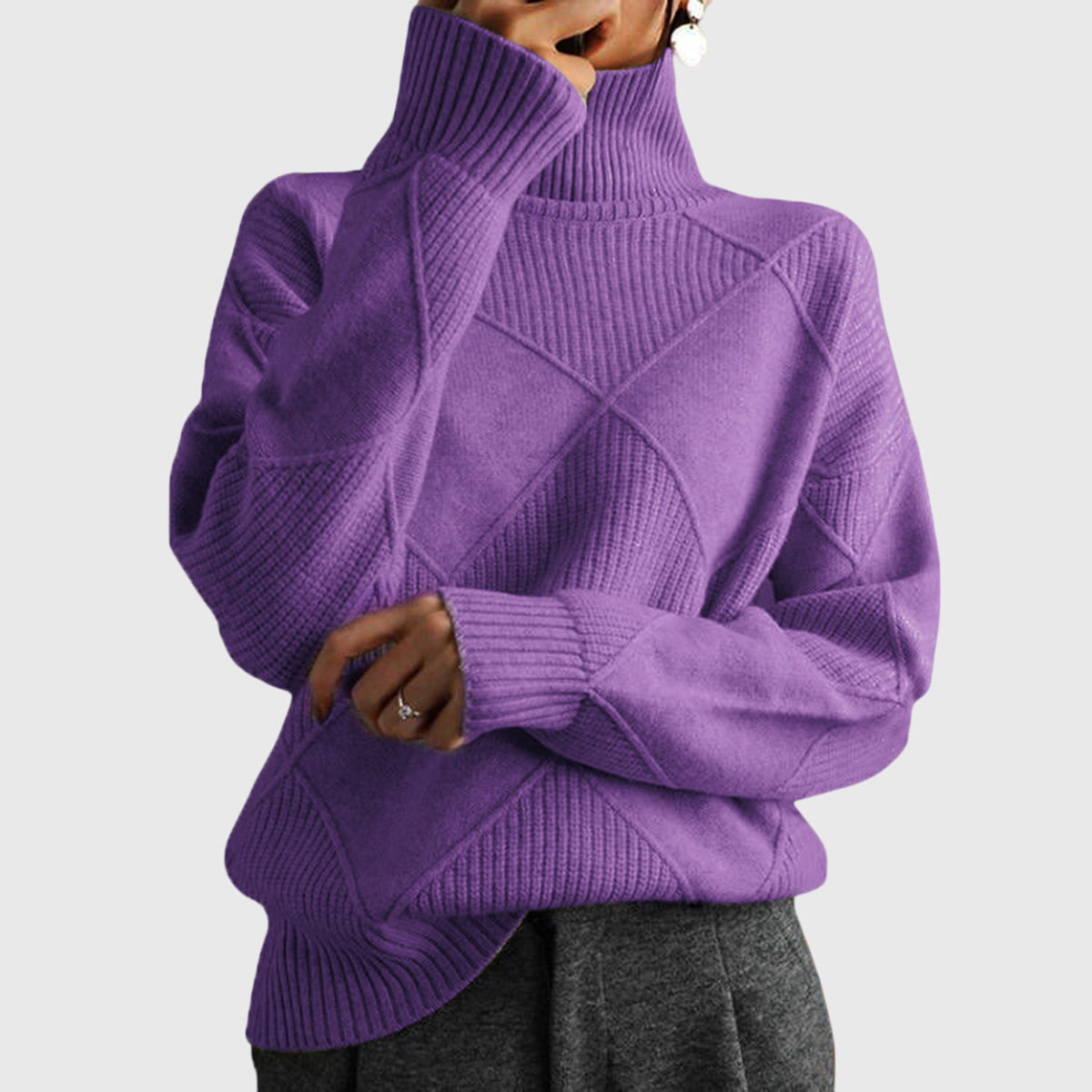 Angela™ - Sweter z golfem