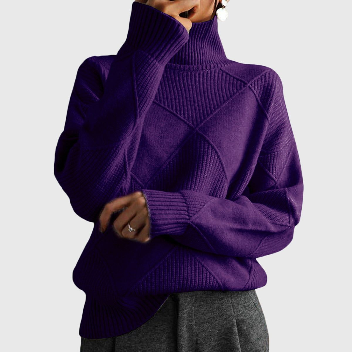Angela™ - Sweter z golfem