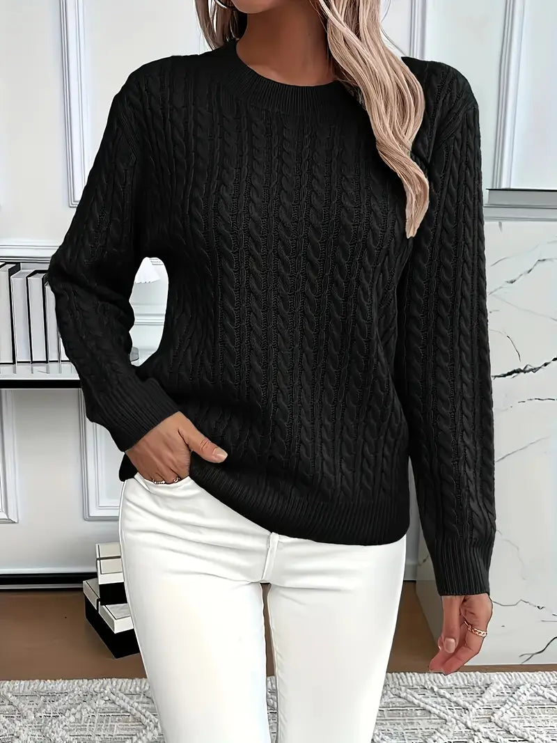 Lena – Sweter w splot kablowy