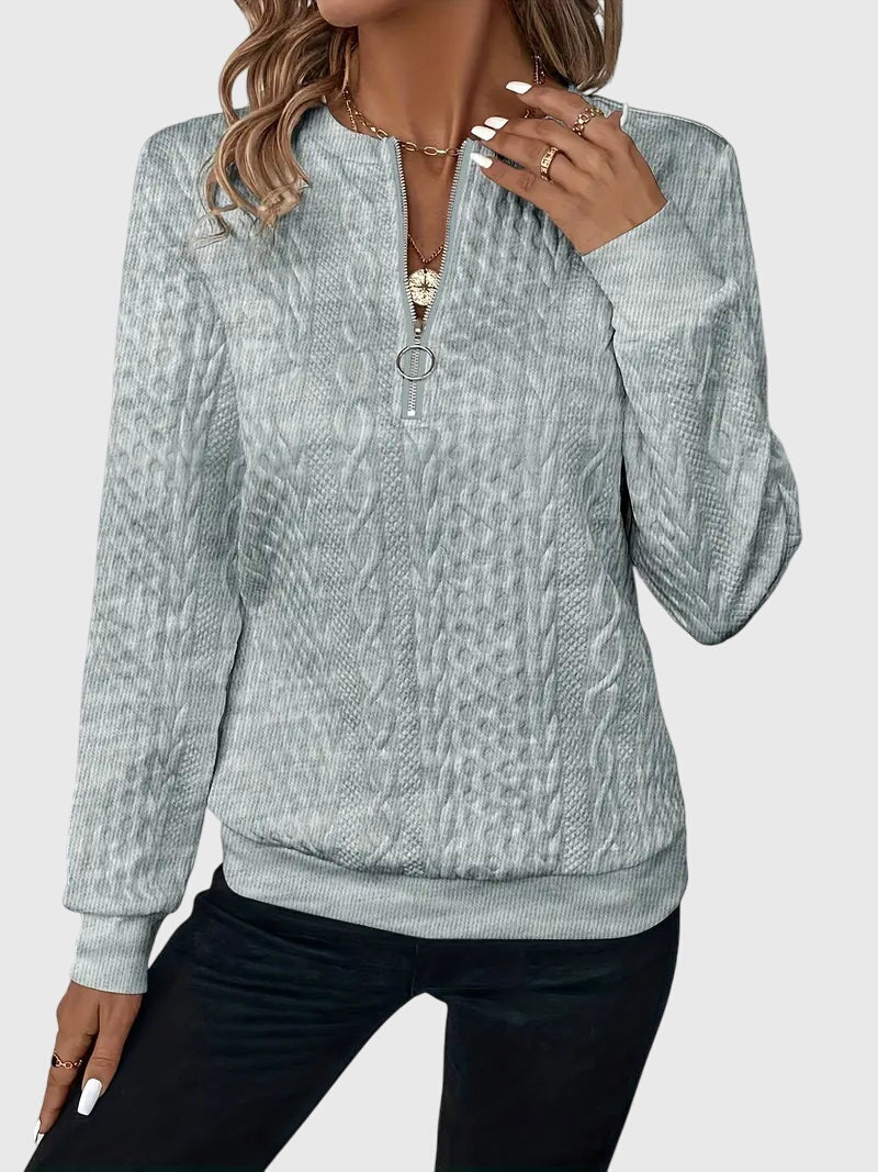 Nora™ | Sweter z zamkiem