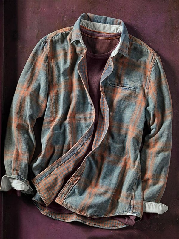 Koszula w kratę z tie-dye Sawyer