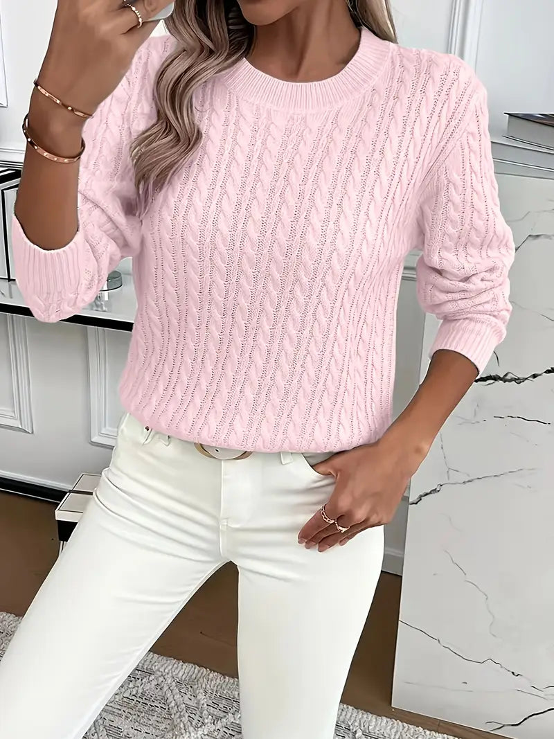 Lena – Sweter w splot kablowy
