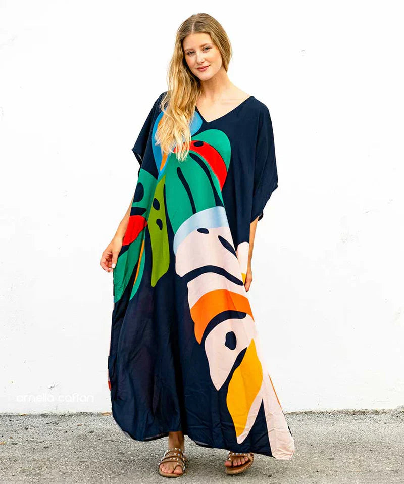 Milena – Letni kaftan z bawełny i lnu