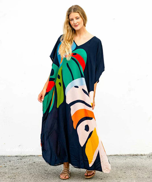 Milena – Letni kaftan z bawełny i lnu