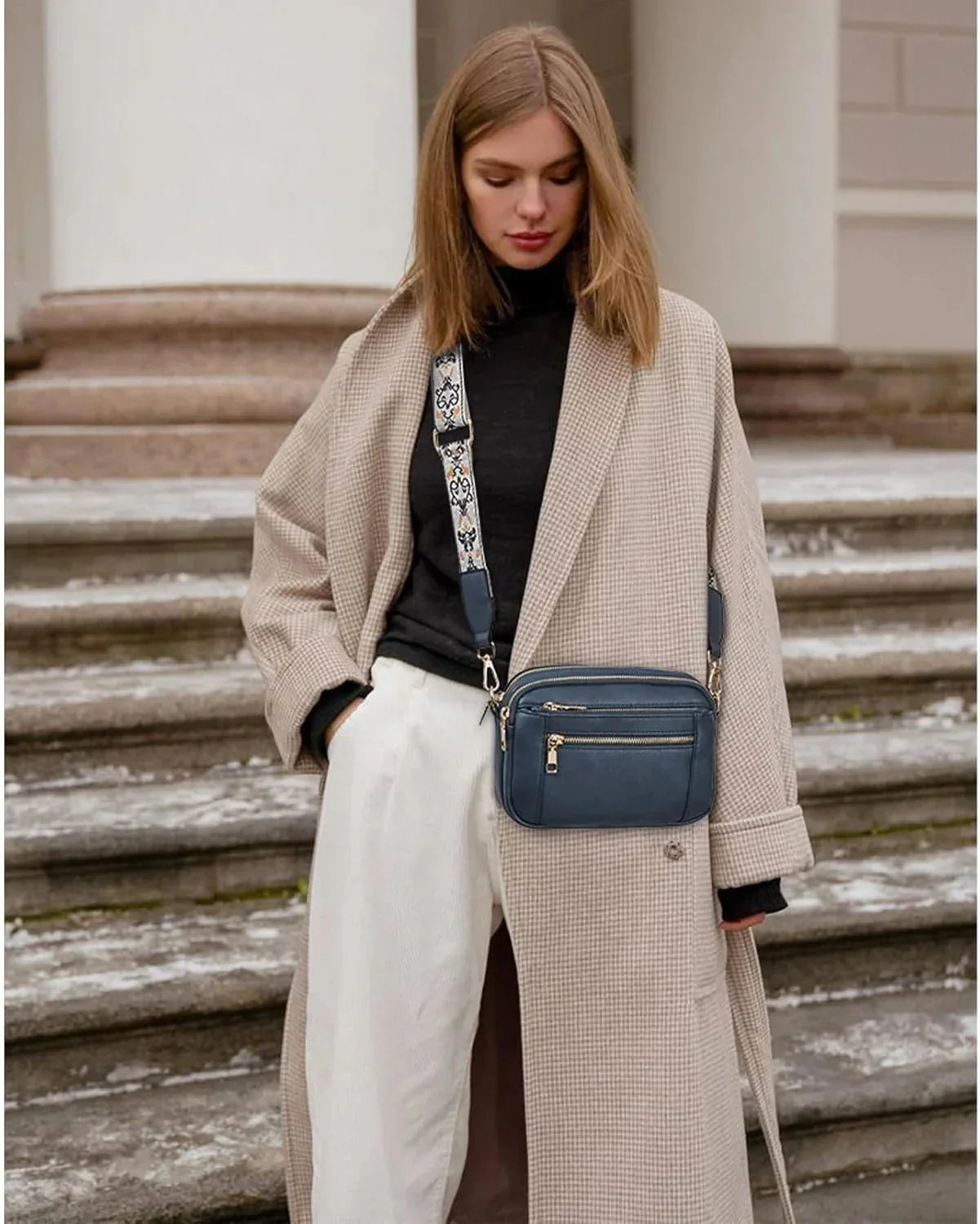 Dorota - Crossbody z kolorowymi paskami