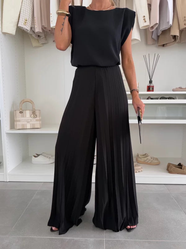 Jowita – Elegancki komplet top + spodnie