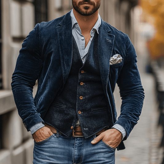 Patricio Corduroy Blazer i Kamizelka Duo